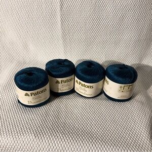 Patons Silk Bamboo Yarn - Sapphire Lot of 4 NEW WITH TAG